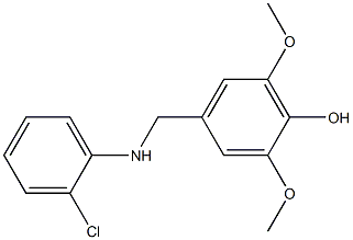 4-{[(2-chlorophenyl)amino]methyl}-2,6-dimethoxyphenol Struktur