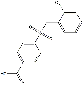 4-{[(2-chlorophenyl)methane]sulfonyl}benzoic acid Struktur