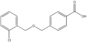 4-{[(2-chlorophenyl)methoxy]methyl}benzoic acid Struktur