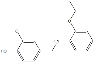 4-{[(2-ethoxyphenyl)amino]methyl}-2-methoxyphenol Struktur