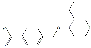 4-{[(2-ethylcyclohexyl)oxy]methyl}benzene-1-carbothioamide Struktur