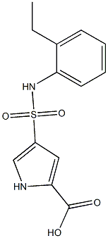 4-{[(2-ethylphenyl)amino]sulfonyl}-1H-pyrrole-2-carboxylic acid Struktur