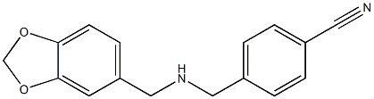 4-{[(2H-1,3-benzodioxol-5-ylmethyl)amino]methyl}benzonitrile Struktur