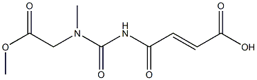 4-{[(2-methoxy-2-oxoethyl)(methyl)carbamoyl]amino}-4-oxobut-2-enoic acid Struktur