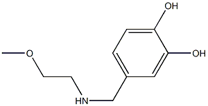 4-{[(2-methoxyethyl)amino]methyl}benzene-1,2-diol Struktur