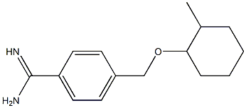 4-{[(2-methylcyclohexyl)oxy]methyl}benzenecarboximidamide Struktur