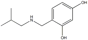 4-{[(2-methylpropyl)amino]methyl}benzene-1,3-diol Struktur