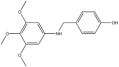 4-{[(3,4,5-trimethoxyphenyl)amino]methyl}phenol Struktur