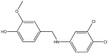 4-{[(3,4-dichlorophenyl)amino]methyl}-2-methoxyphenol Struktur