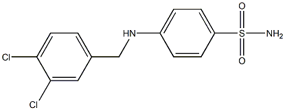 4-{[(3,4-dichlorophenyl)methyl]amino}benzene-1-sulfonamide Struktur