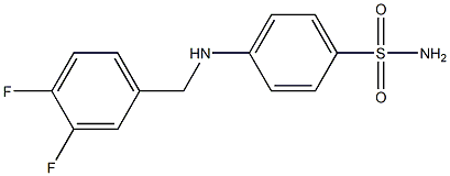 4-{[(3,4-difluorophenyl)methyl]amino}benzene-1-sulfonamide Struktur