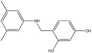 4-{[(3,5-dimethylphenyl)amino]methyl}benzene-1,3-diol Struktur