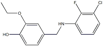 4-{[(3-chloro-2-fluorophenyl)amino]methyl}-2-ethoxyphenol Struktur