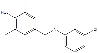 4-{[(3-chlorophenyl)amino]methyl}-2,6-dimethylphenol Struktur