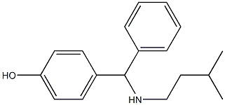 4-{[(3-methylbutyl)amino](phenyl)methyl}phenol Struktur