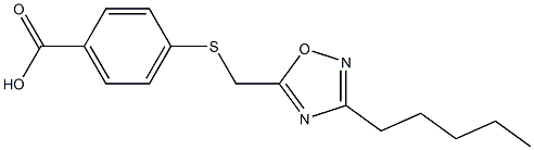 4-{[(3-pentyl-1,2,4-oxadiazol-5-yl)methyl]thio}benzoic acid Struktur