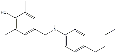 4-{[(4-butylphenyl)amino]methyl}-2,6-dimethylphenol Struktur