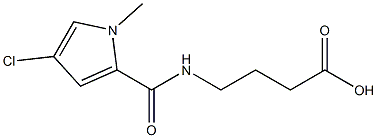 4-{[(4-chloro-1-methyl-1H-pyrrol-2-yl)carbonyl]amino}butanoic acid Struktur