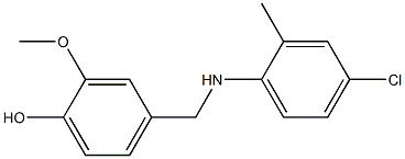 4-{[(4-chloro-2-methylphenyl)amino]methyl}-2-methoxyphenol Struktur