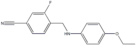 4-{[(4-ethoxyphenyl)amino]methyl}-3-fluorobenzonitrile Struktur