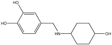 4-{[(4-hydroxycyclohexyl)amino]methyl}benzene-1,2-diol Struktur