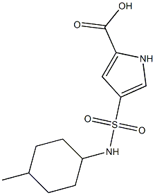 4-{[(4-methylcyclohexyl)amino]sulfonyl}-1H-pyrrole-2-carboxylic acid Struktur