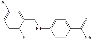 4-{[(5-bromo-2-fluorophenyl)methyl]amino}benzamide Struktur