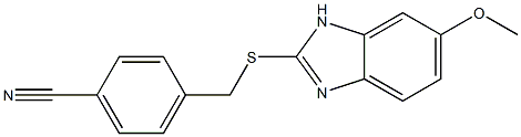 4-{[(6-methoxy-1H-1,3-benzodiazol-2-yl)sulfanyl]methyl}benzonitrile Struktur