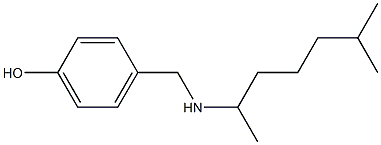 4-{[(6-methylheptan-2-yl)amino]methyl}phenol Struktur