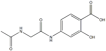 4-{[(acetylamino)acetyl]amino}-2-hydroxybenzoic acid Struktur