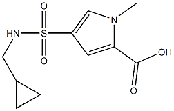 4-{[(cyclopropylmethyl)amino]sulfonyl}-1-methyl-1H-pyrrole-2-carboxylic acid Struktur