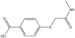 4-{[(methylcarbamoyl)methyl]sulfanyl}benzoic acid Struktur