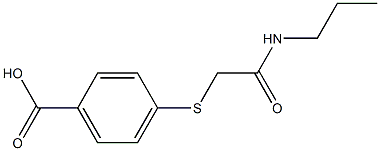 4-{[(propylcarbamoyl)methyl]sulfanyl}benzoic acid Struktur