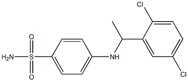 4-{[1-(2,5-dichlorophenyl)ethyl]amino}benzene-1-sulfonamide Struktur