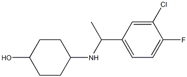 4-{[1-(3-chloro-4-fluorophenyl)ethyl]amino}cyclohexan-1-ol Struktur