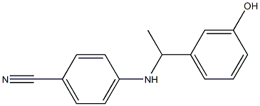 4-{[1-(3-hydroxyphenyl)ethyl]amino}benzonitrile Struktur