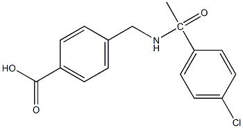 4-{[1-(4-chlorophenyl)acetamido]methyl}benzoic acid Struktur