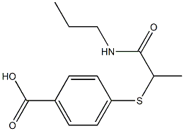 4-{[1-(propylcarbamoyl)ethyl]sulfanyl}benzoic acid Struktur