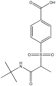 4-{[1-(tert-butylcarbamoyl)ethane]sulfonyl}benzoic acid Struktur