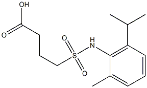 4-{[2-methyl-6-(propan-2-yl)phenyl]sulfamoyl}butanoic acid Struktur