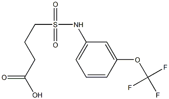 4-{[3-(trifluoromethoxy)phenyl]sulfamoyl}butanoic acid Struktur