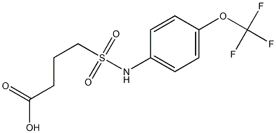 4-{[4-(trifluoromethoxy)phenyl]sulfamoyl}butanoic acid Struktur