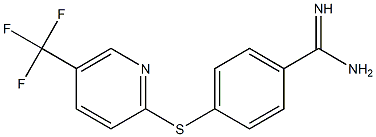 4-{[5-(trifluoromethyl)pyridin-2-yl]sulfanyl}benzene-1-carboximidamide Struktur