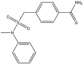 4-{[methyl(phenyl)sulfamoyl]methyl}benzene-1-carbothioamide Struktur