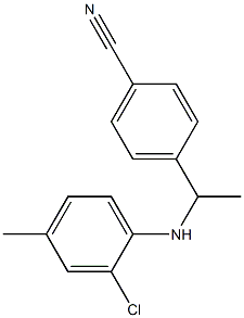 4-{1-[(2-chloro-4-methylphenyl)amino]ethyl}benzonitrile Struktur