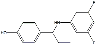 4-{1-[(3,5-difluorophenyl)amino]propyl}phenol Struktur