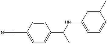 4-{1-[(3-methylphenyl)amino]ethyl}benzonitrile Struktur