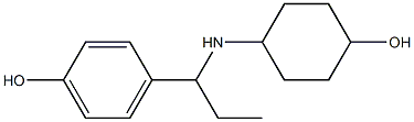 4-{1-[(4-hydroxycyclohexyl)amino]propyl}phenol Struktur