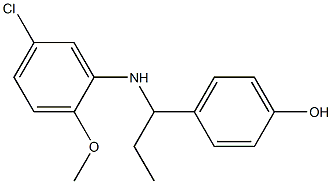 4-{1-[(5-chloro-2-methoxyphenyl)amino]propyl}phenol Struktur