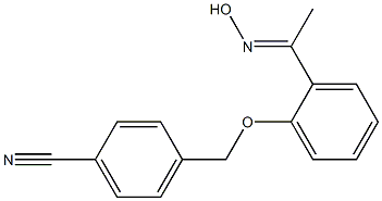 4-{2-[1-(hydroxyimino)ethyl]phenoxymethyl}benzonitrile Struktur